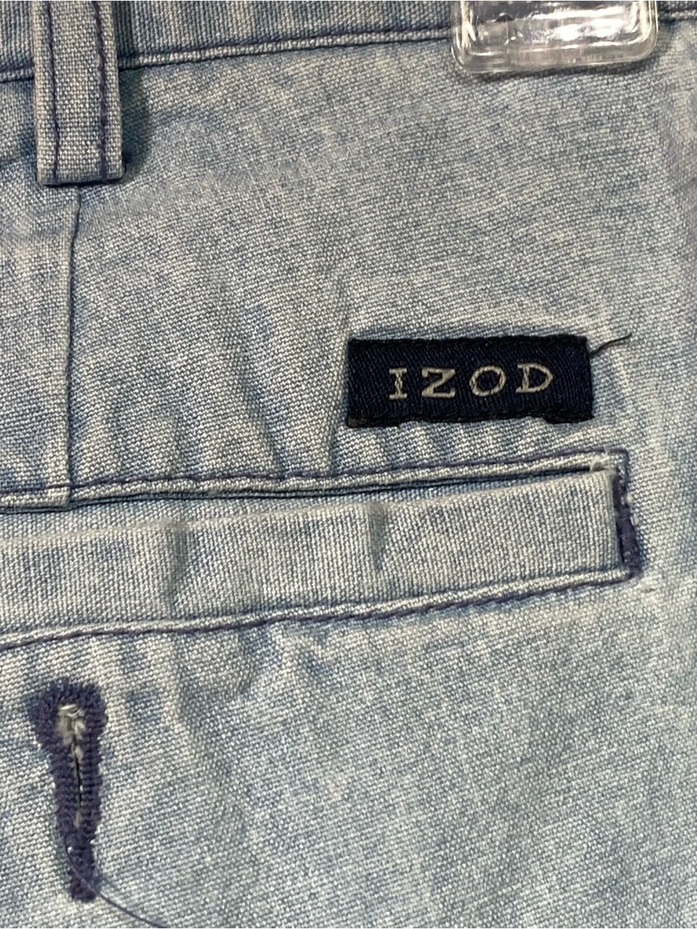 Izod Light Blue Cotton Jean Shorts